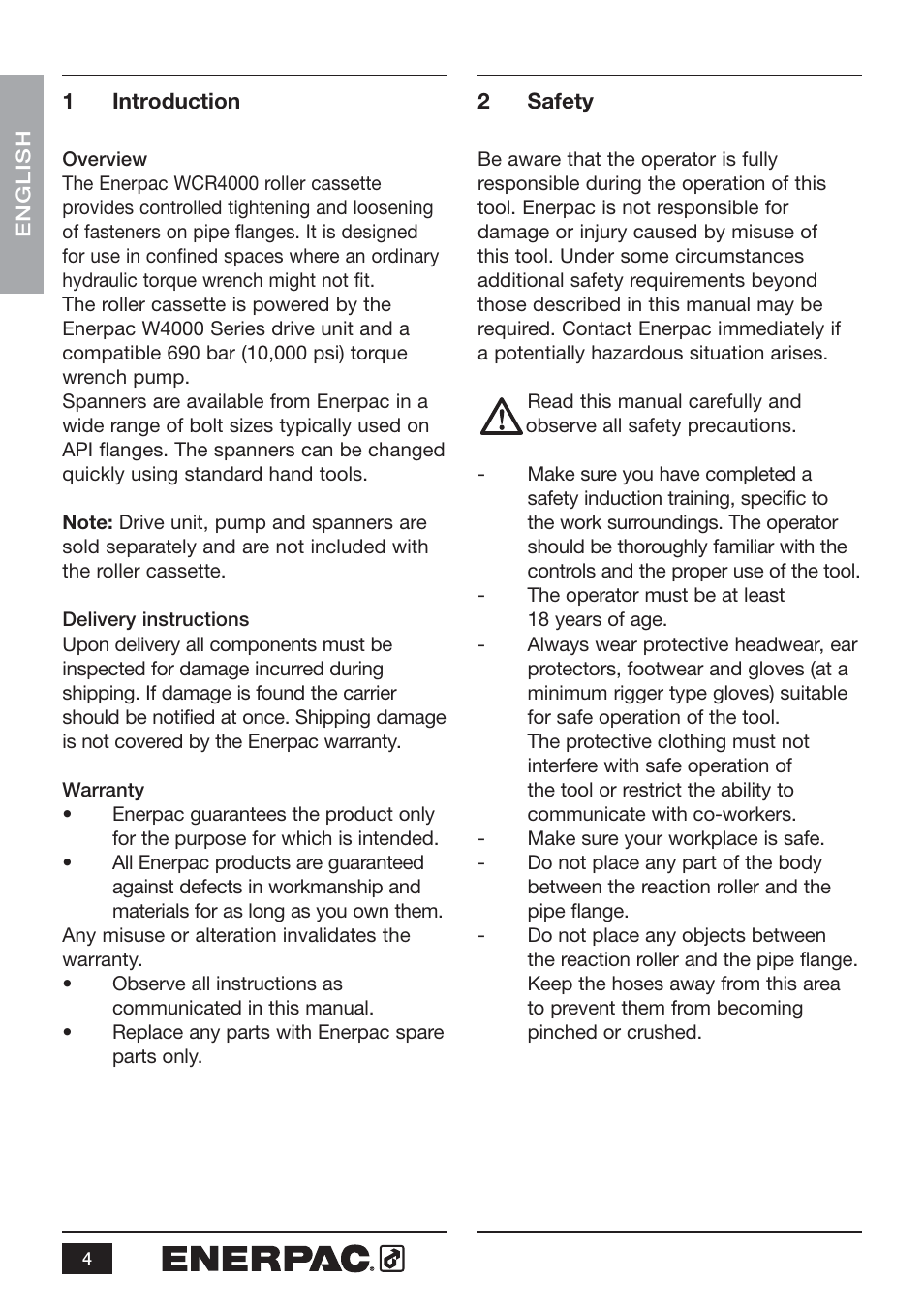 Enerpac WCR-Series User Manual | Page 4 / 20