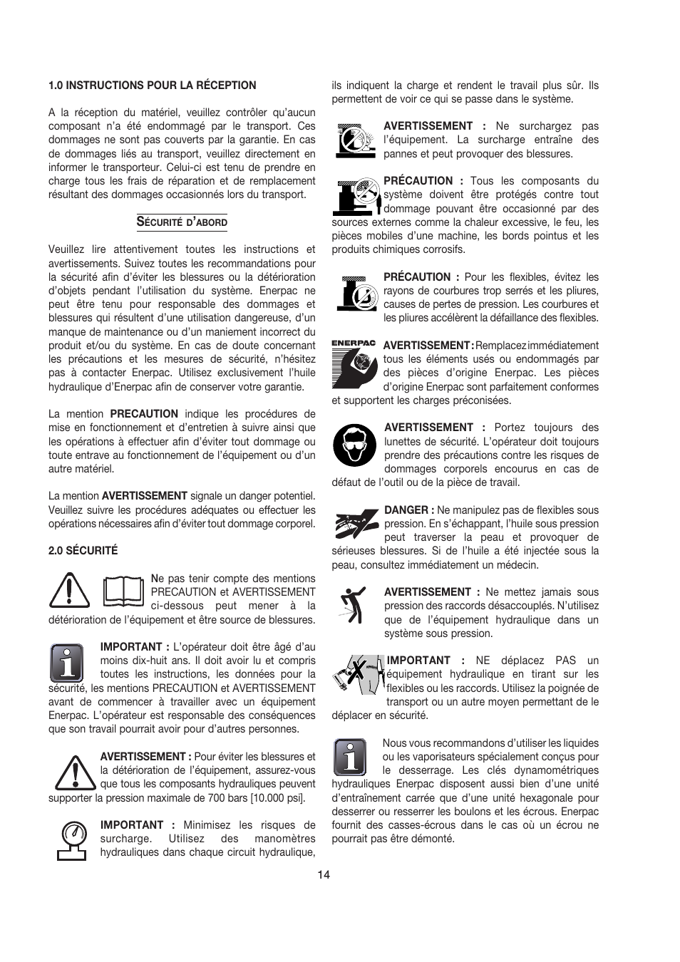 Enerpac ATM-9 User Manual | Page 14 / 136