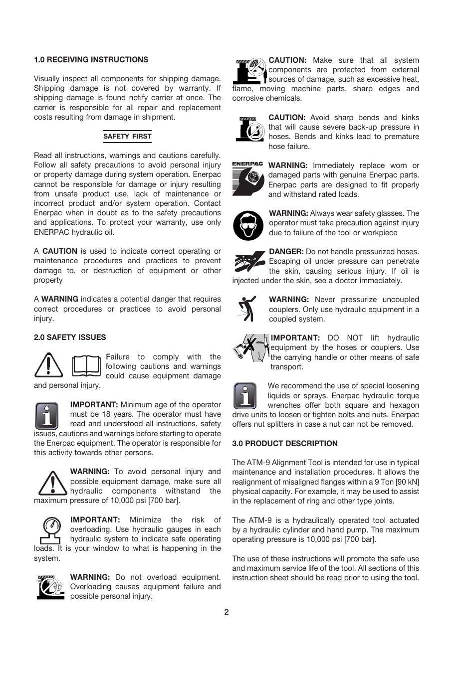 Enerpac ATM-9 User Manual | Page 2 / 136