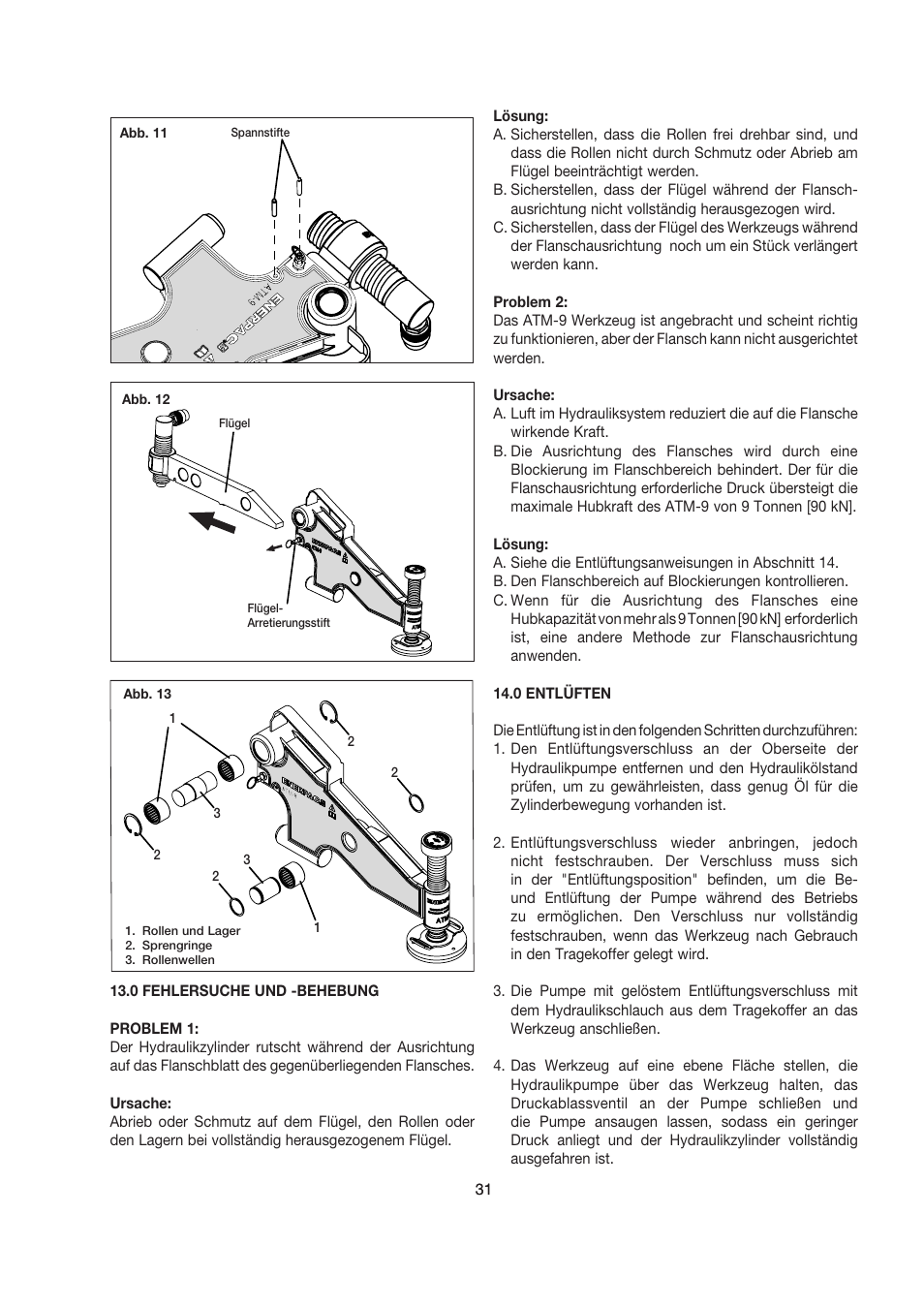 Enerpac ATM-9 User Manual | Page 31 / 136