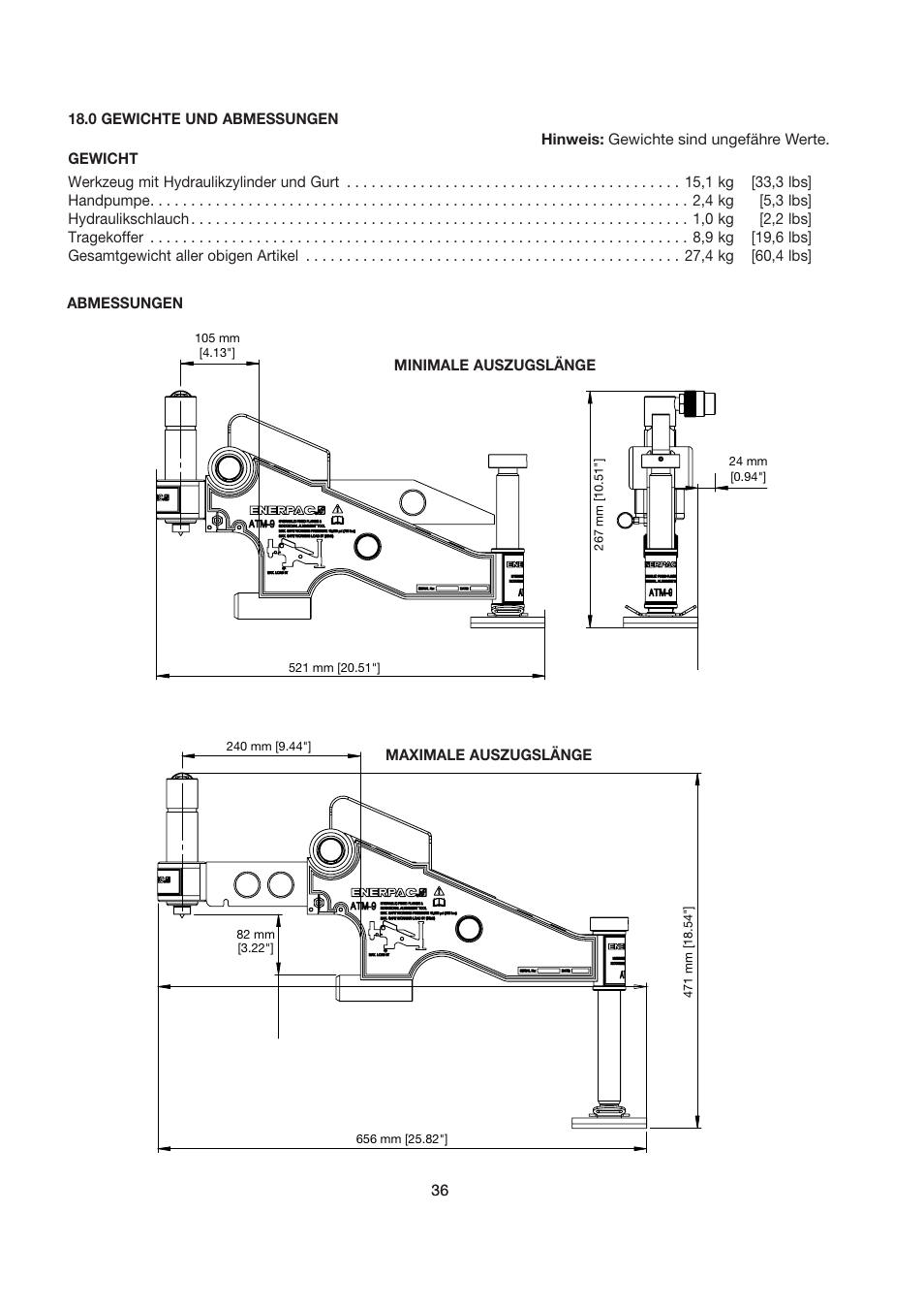 Enerpac ATM-9 User Manual | Page 36 / 136