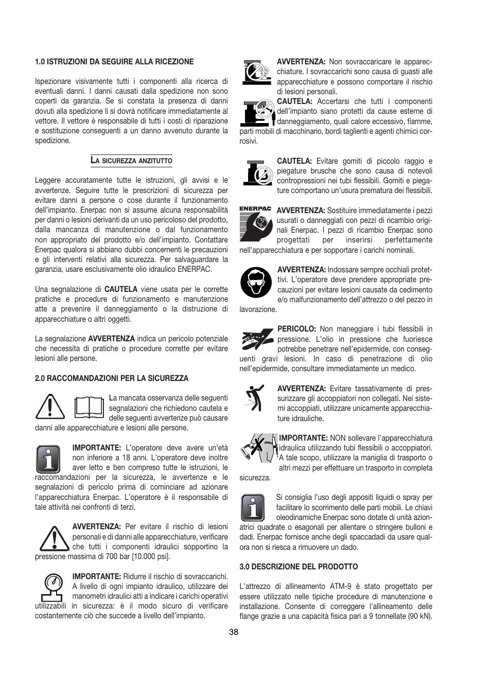 Enerpac ATM-9 User Manual | Page 38 / 136