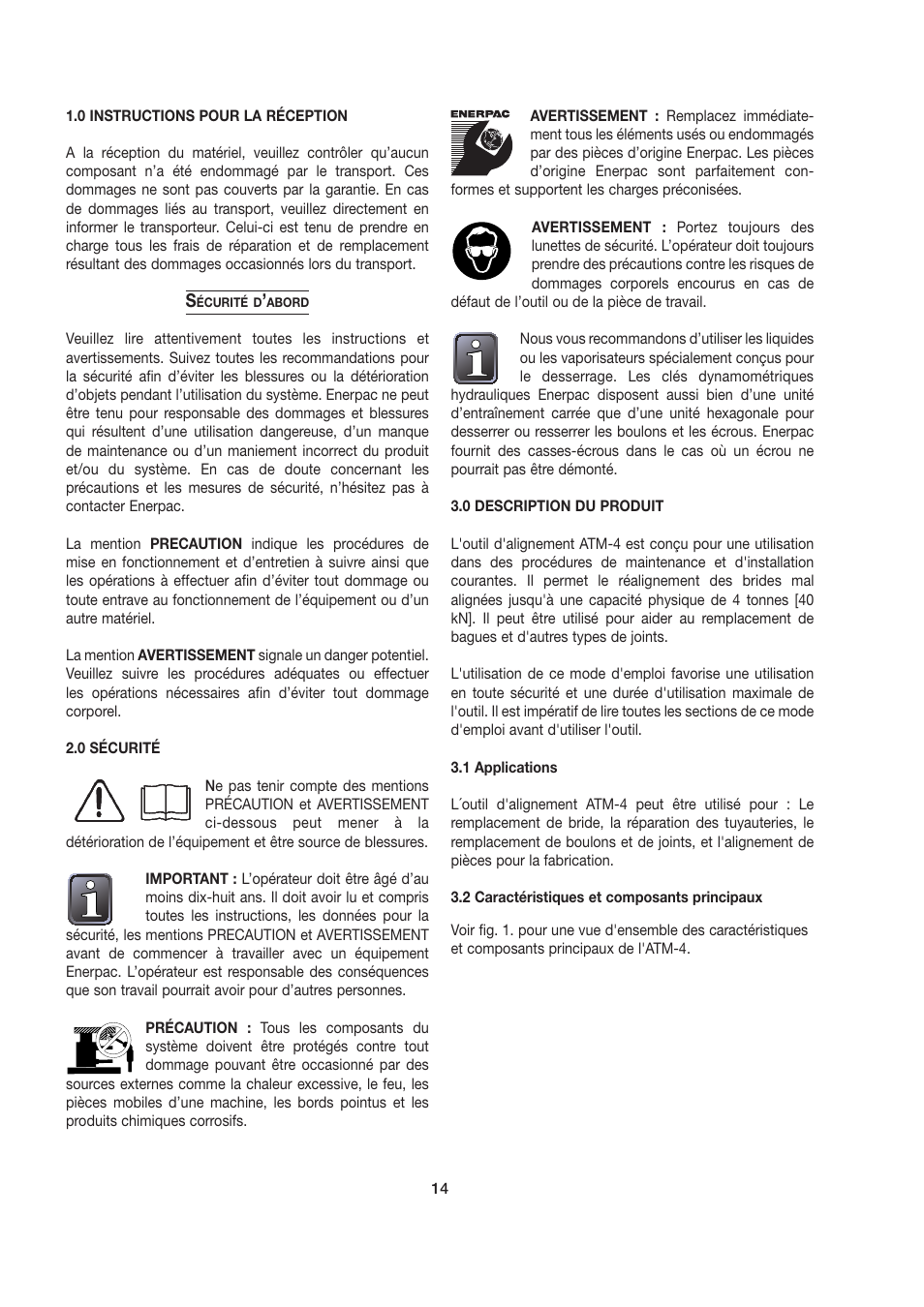 Enerpac ATM-4 User Manual | Page 14 / 136