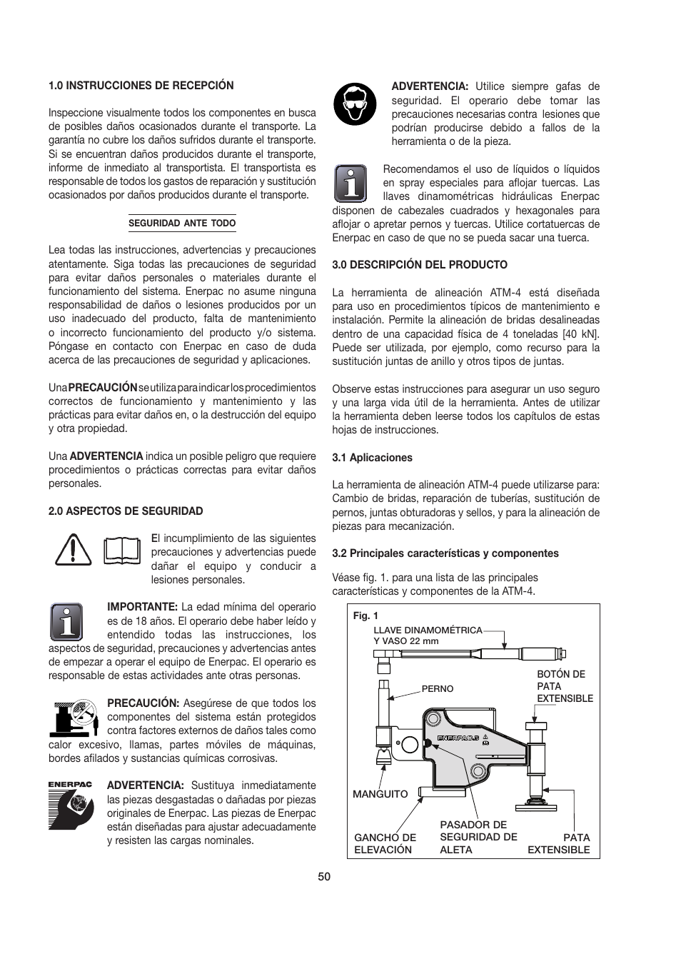 Enerpac ATM-4 User Manual | Page 50 / 136