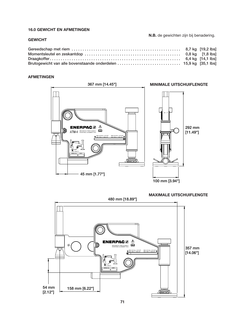 Enerpac ATM-4 User Manual | Page 71 / 136