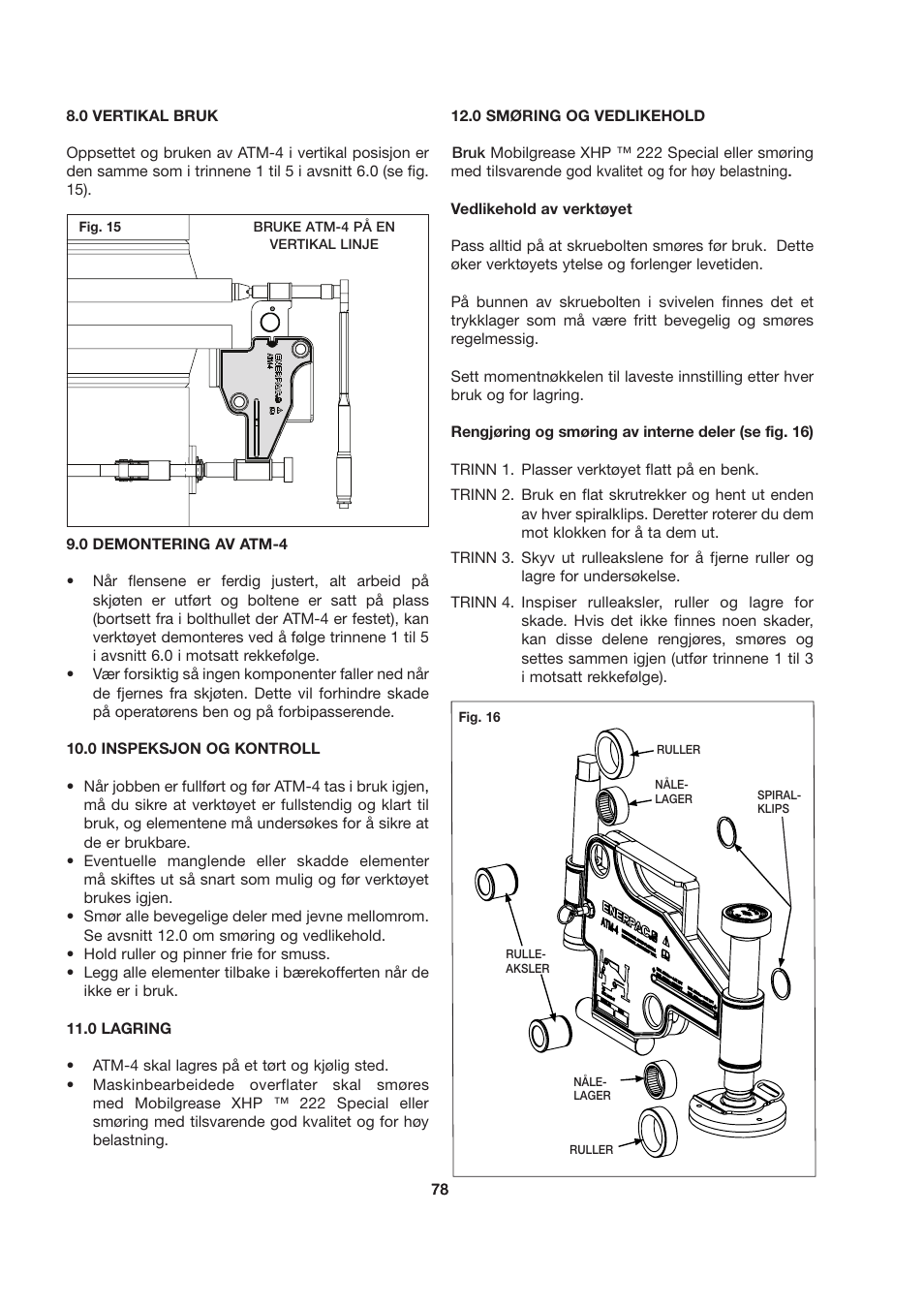 Enerpac ATM-4 User Manual | Page 78 / 136