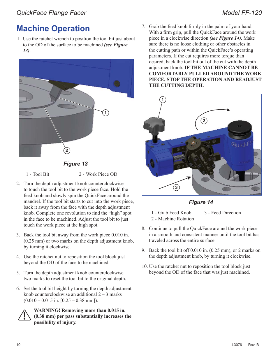 0dfklqh2shudwlrq, 4xlfn)dfh)odqjh)dfhu 0rgho)) | Enerpac FF-Series User Manual | Page 10 / 164