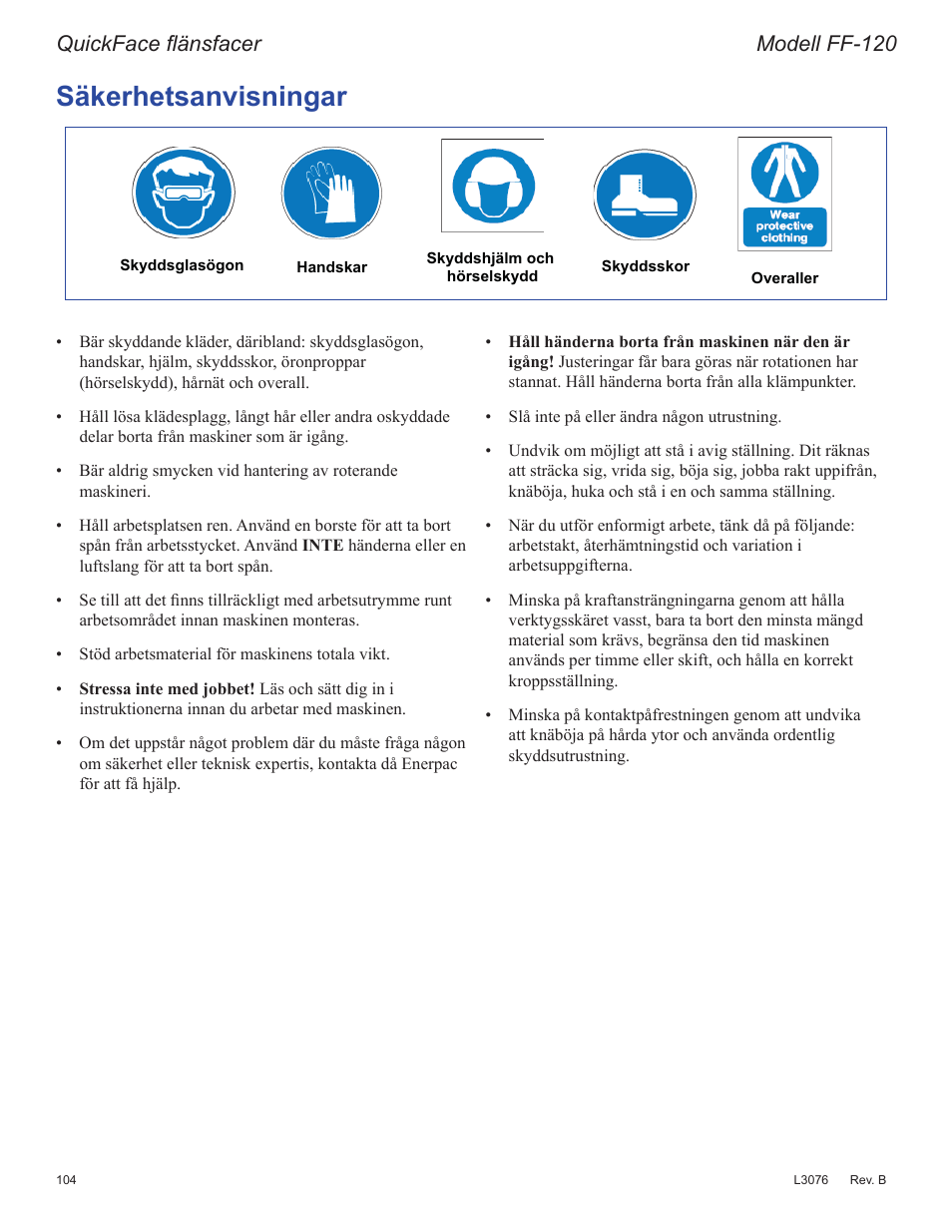 6lnhukhwvdqylvqlqjdu, 4xlfn)dfhàlqvidfhu 0rghoo)) | Enerpac FF-Series User Manual | Page 104 / 164