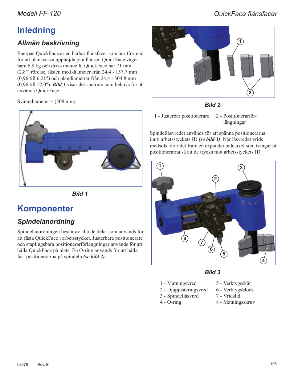 Qohgqlqj, Rpsrqhqwhu, 4xlfn)dfhàlqvidfhu | 0rghoo)), Ooplqehvnulyqlqj, 6slqghodqrugqlqj | Enerpac FF-Series User Manual | Page 105 / 164