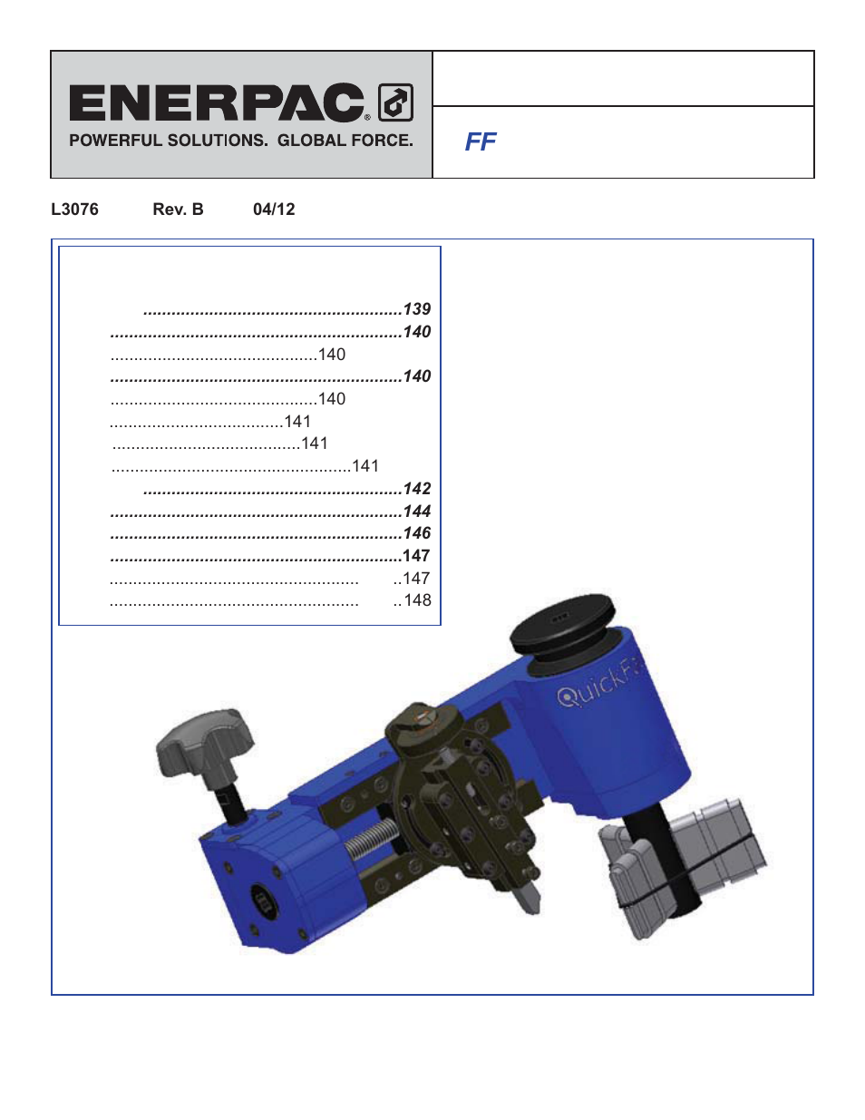 Japanese (jp), 说明书 ff 系列机械式法兰切割工具 | Enerpac FF-Series User Manual | Page 138 / 164