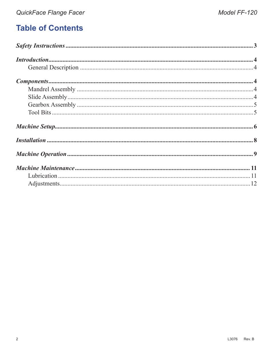 7deohri&rqwhqwv | Enerpac FF-Series User Manual | Page 2 / 164