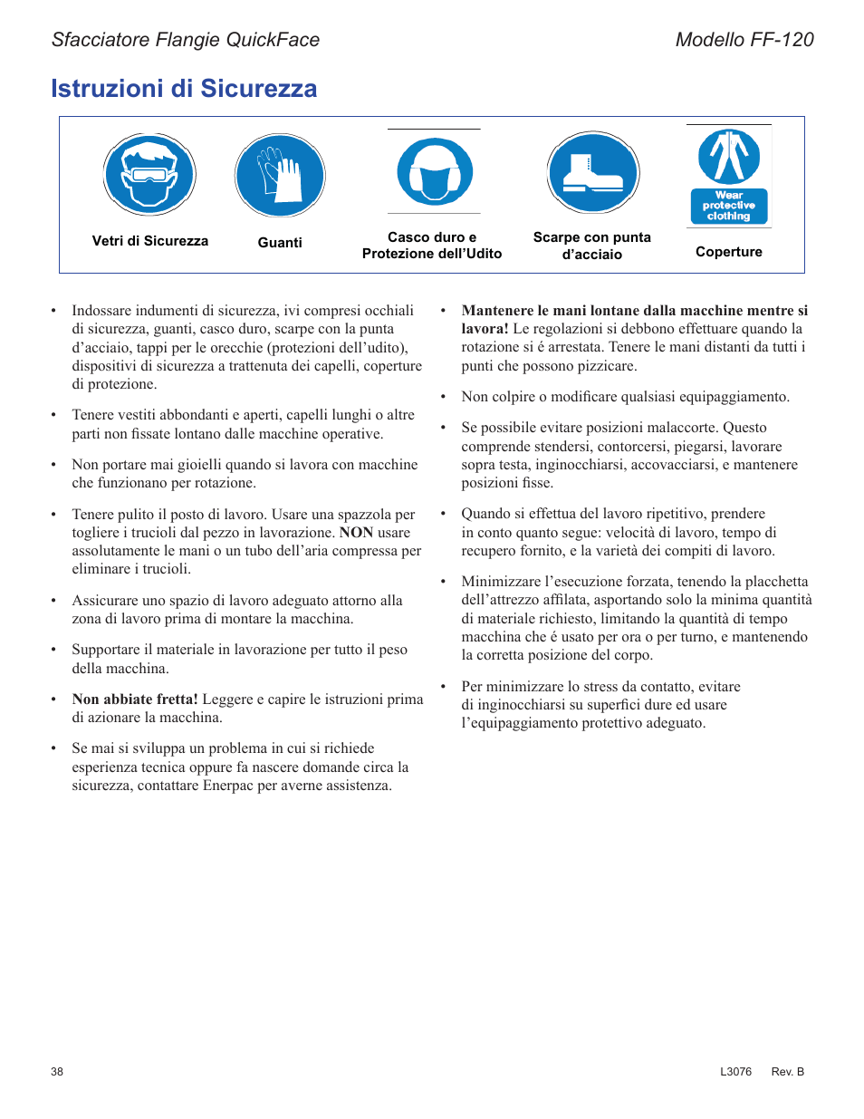 Vwux]lrqlgl6lfxuh]]d, 6idffldwruh)odqjlh4xlfn)dfh 0rghoor)) | Enerpac FF-Series User Manual | Page 38 / 164