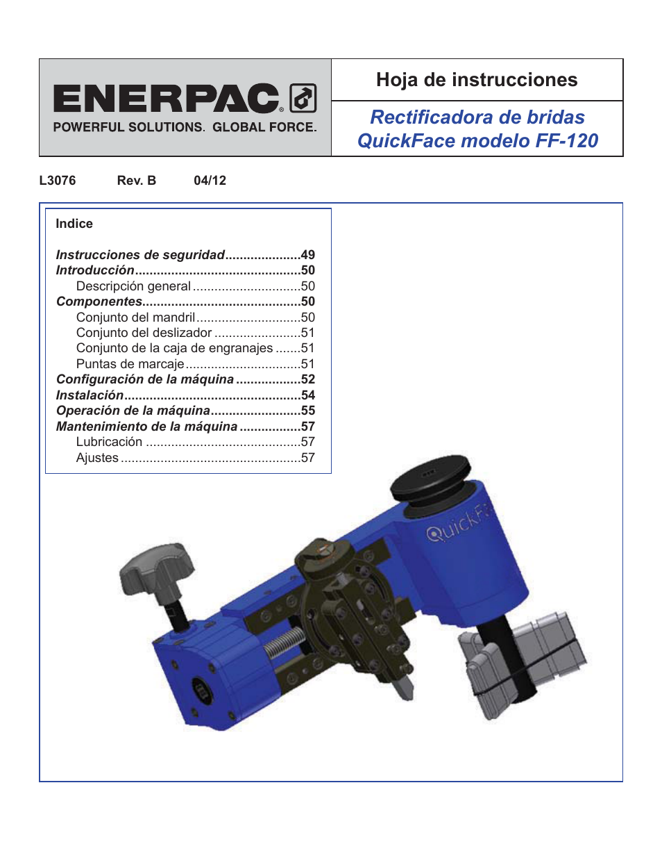 Español (es) | Enerpac FF-Series User Manual | Page 48 / 164