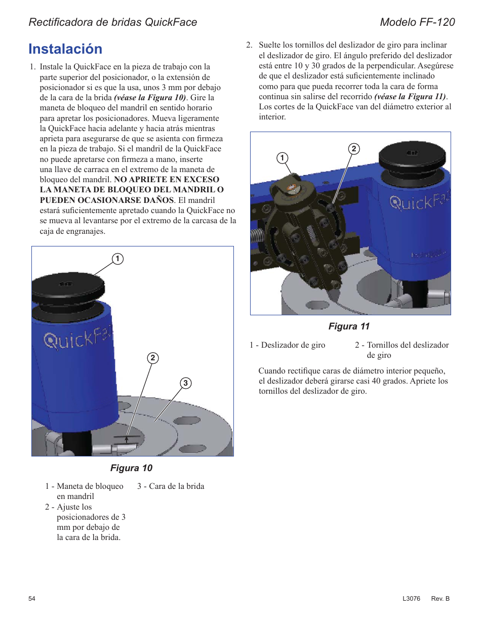 Qvwdodflyq, 5hfwl¿fdgrudgheulgdv4xlfn)dfh 0rghor)) | Enerpac FF-Series User Manual | Page 54 / 164