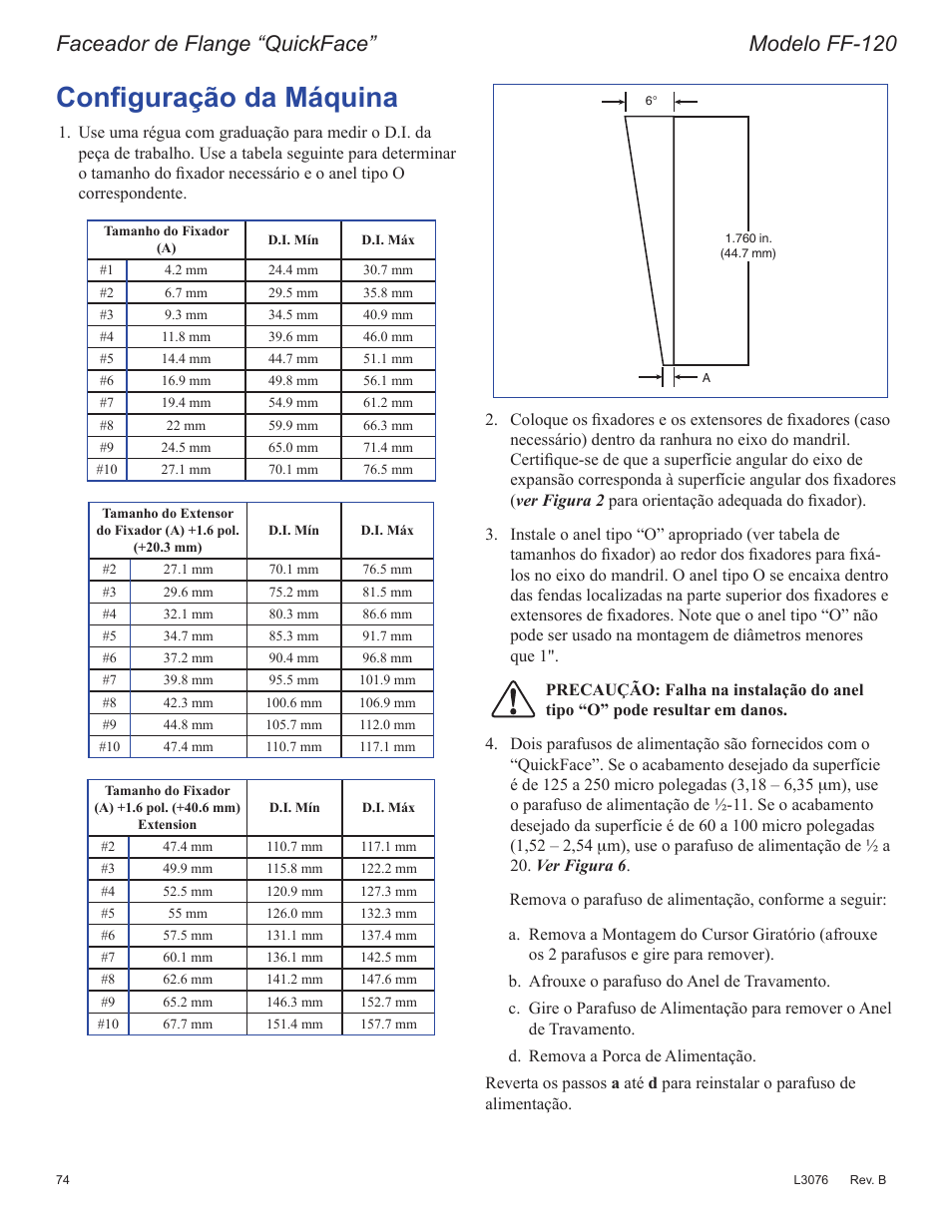 Rq¿jxudomrgd0itxlqd, Dfhdgrugh)odqjh³4xlfn)dfh´ 0rghor)) | Enerpac FF-Series User Manual | Page 74 / 164