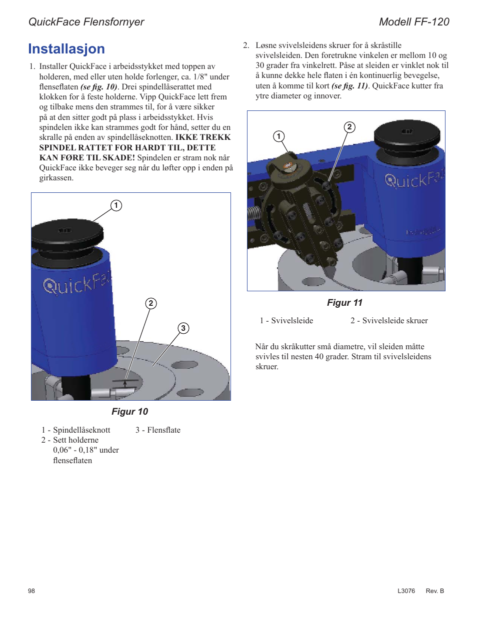 Qvwdoodvmrq, 4xlfn)dfh)ohqviruq\hu 0rghoo)) | Enerpac FF-Series User Manual | Page 98 / 164