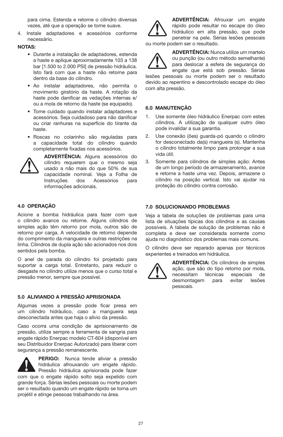 Enerpac RWH-Series User Manual | Page 27 / 52