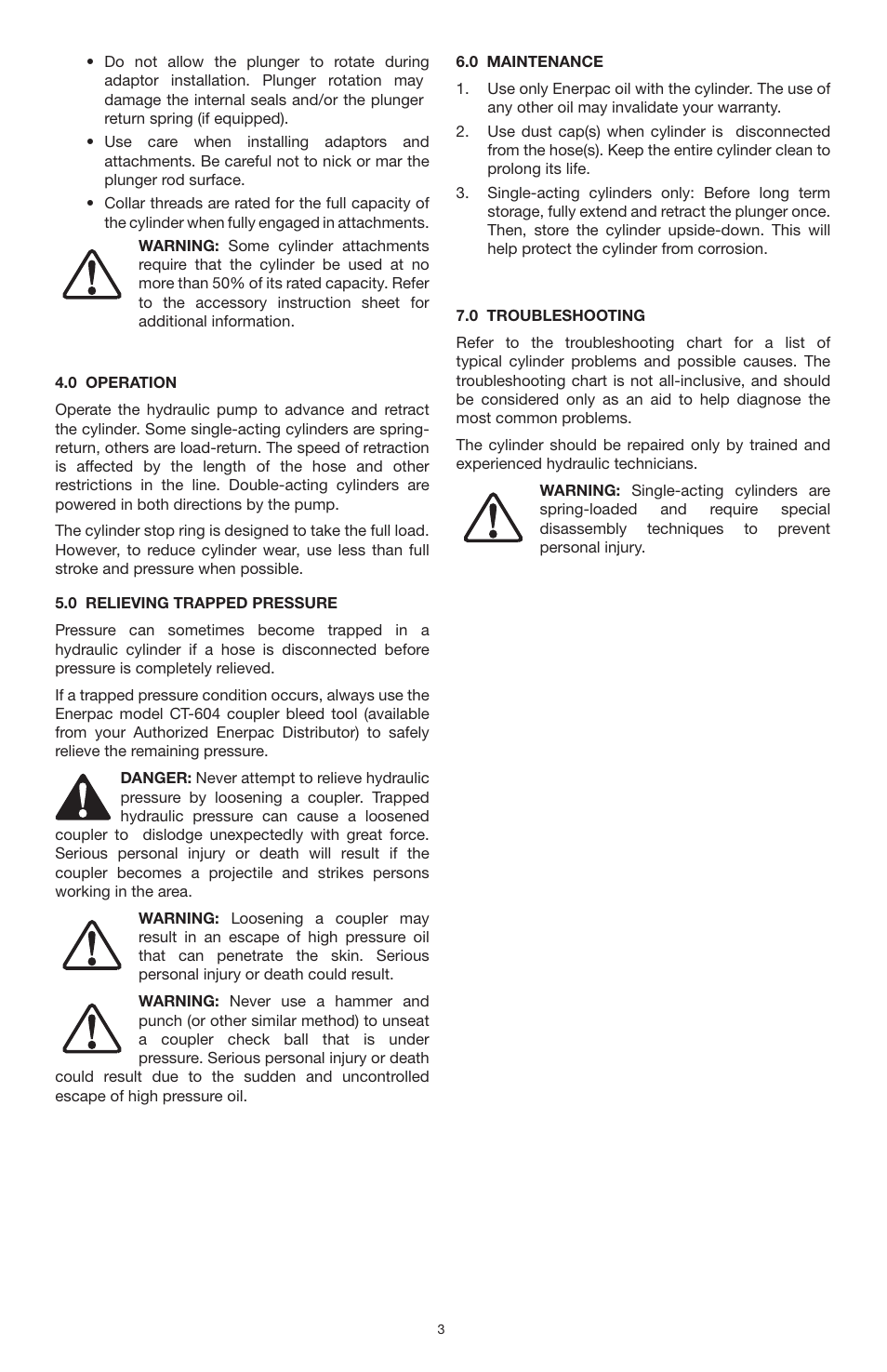 Enerpac RWH-Series User Manual | Page 3 / 52