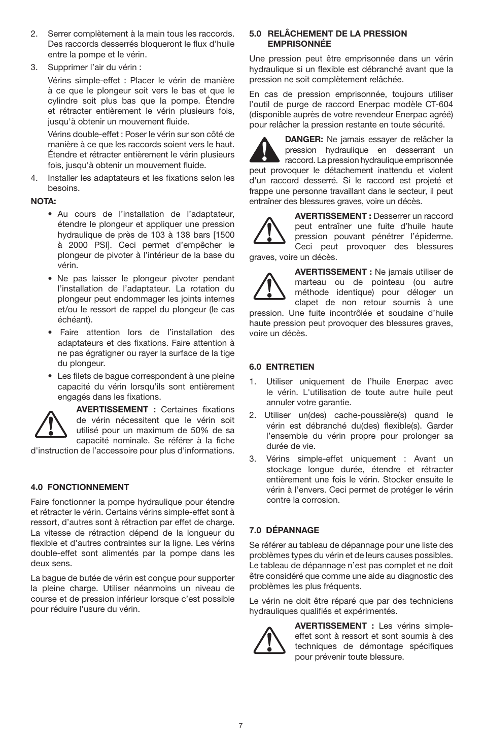 Enerpac RWH-Series User Manual | Page 7 / 52