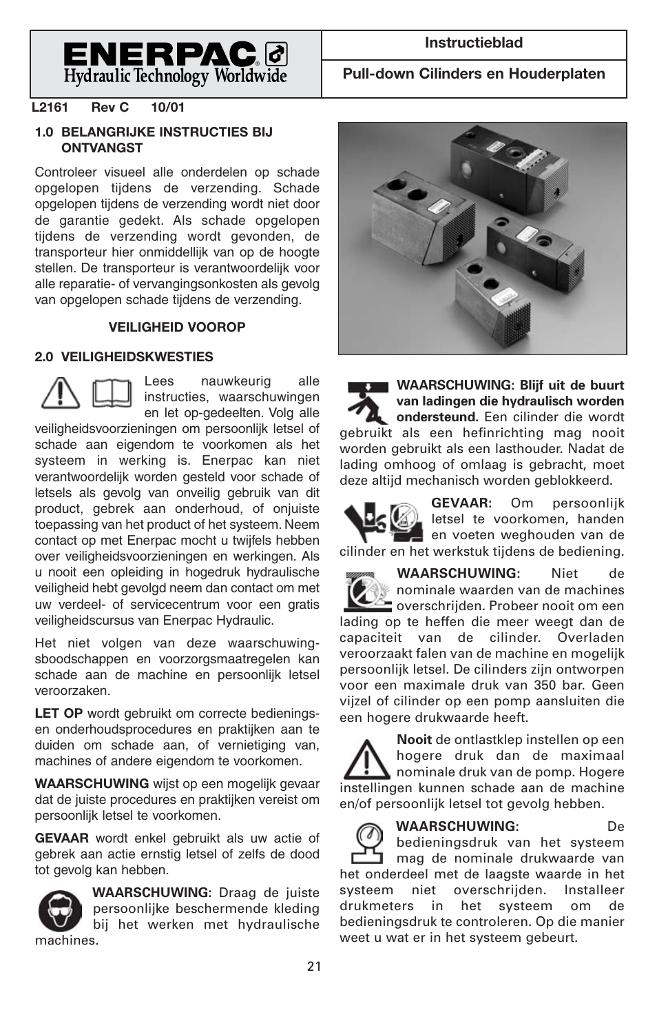 Enerpac ECM-Series User Manual | Page 21 / 36