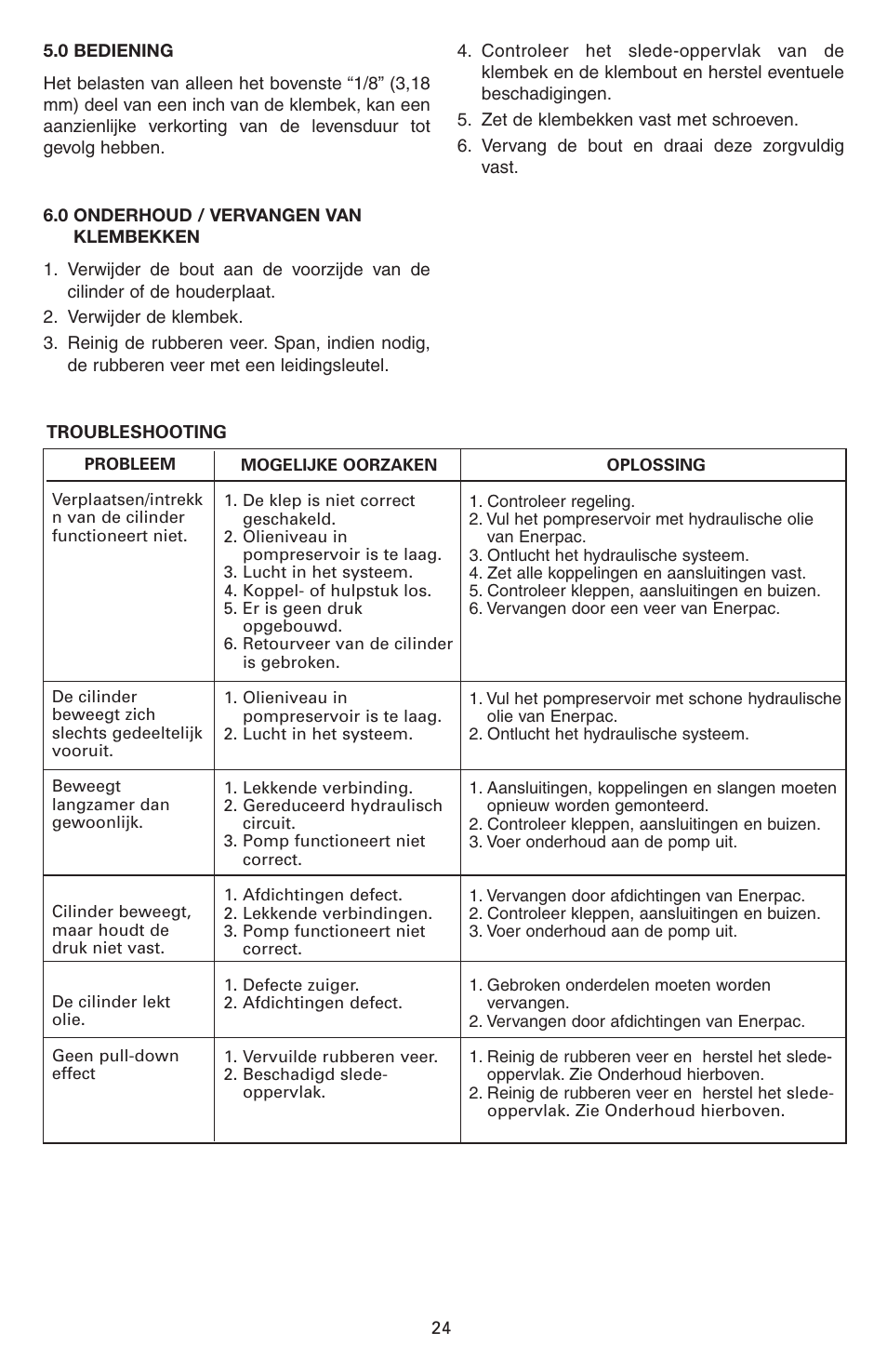 Enerpac ECM-Series User Manual | Page 24 / 36