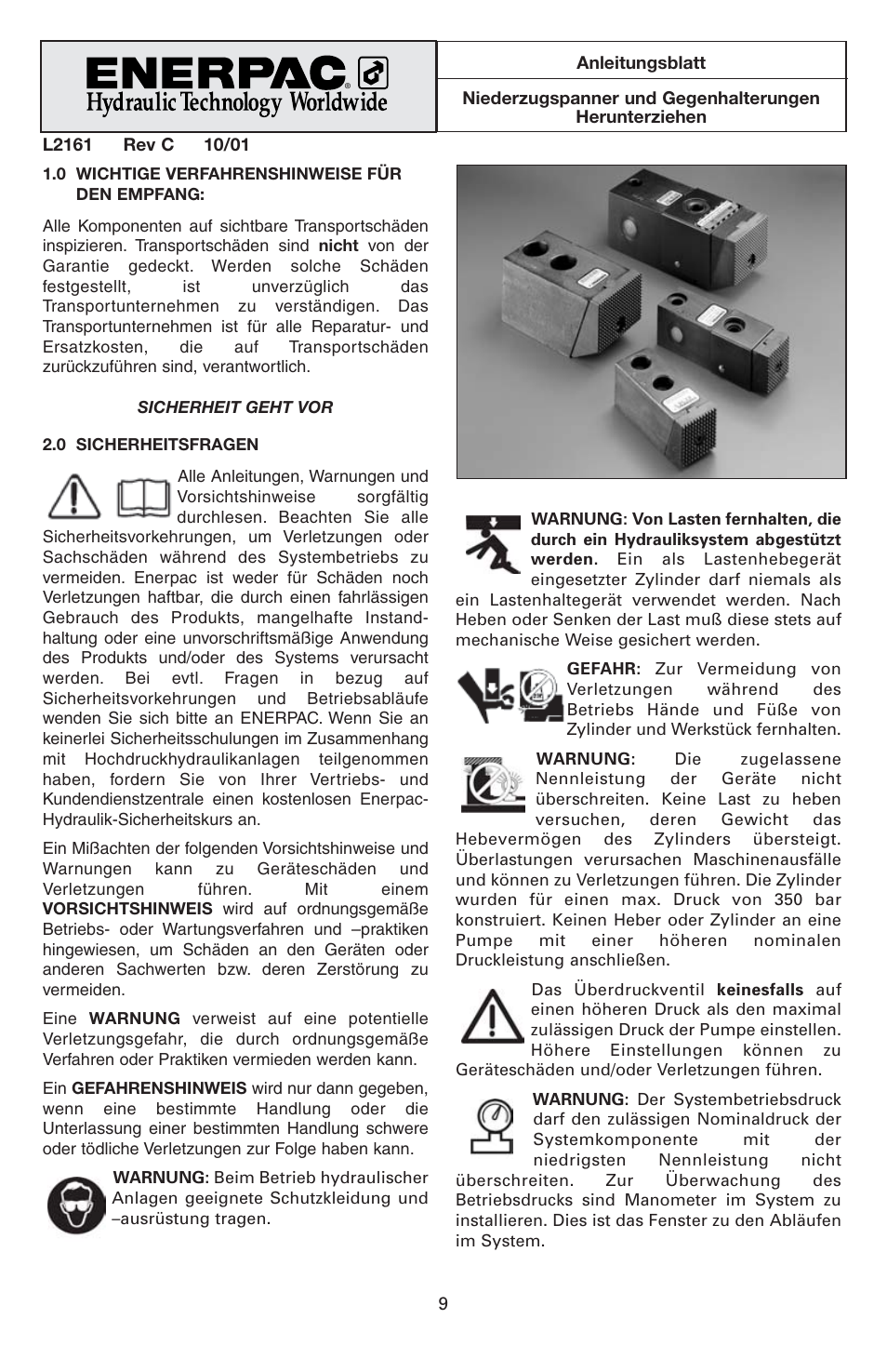 Enerpac ECM-Series User Manual | Page 9 / 36