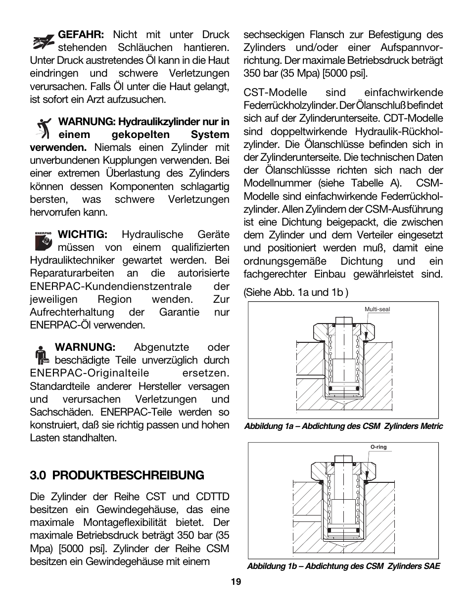 0 produktbeschreibung | Enerpac CDT-Series User Manual | Page 19 / 66