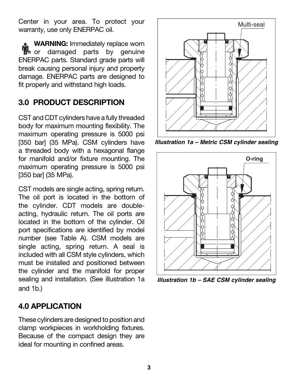 0 product description, 0 application | Enerpac CDT-Series User Manual | Page 3 / 66