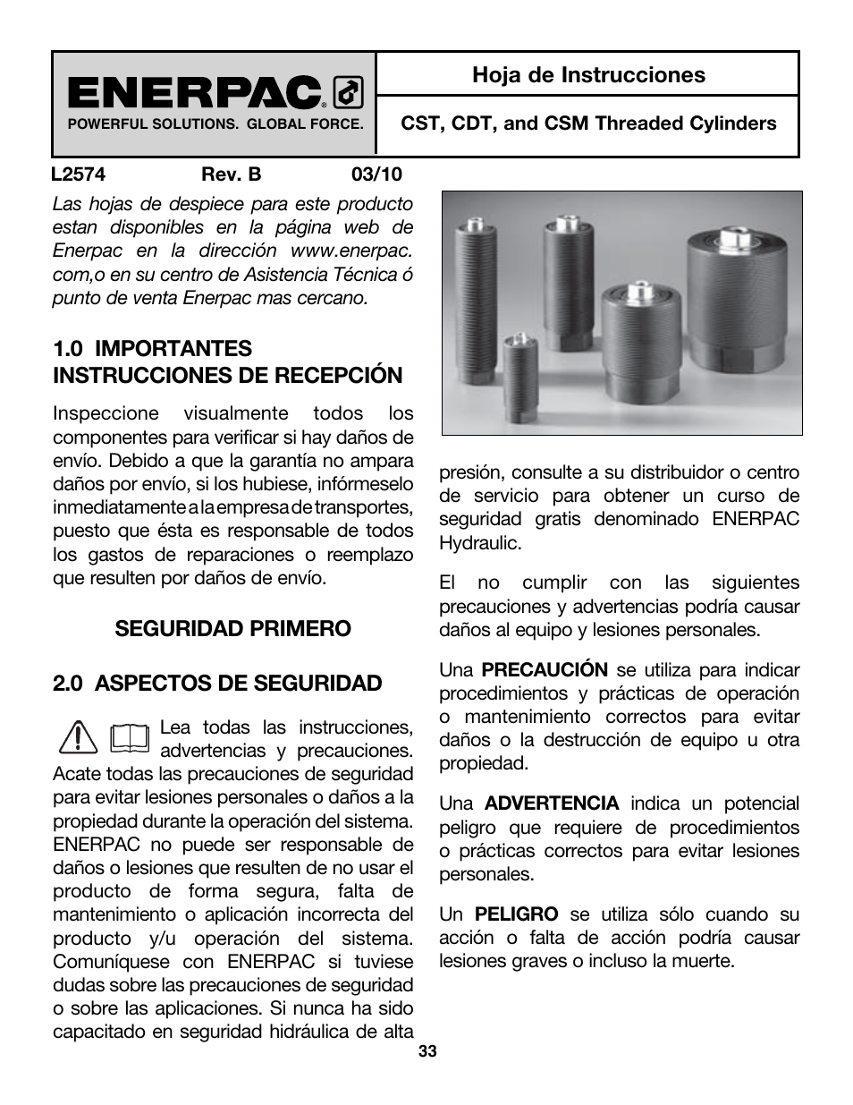 Enerpac CDT-Series User Manual | Page 33 / 66