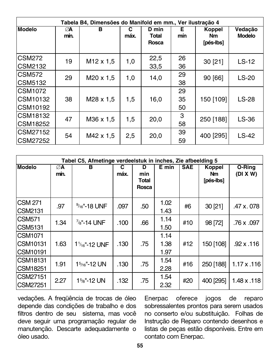 Enerpac CDT-Series User Manual | Page 55 / 66