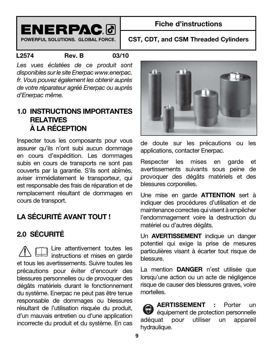 Enerpac CDT-Series User Manual | Page 9 / 66
