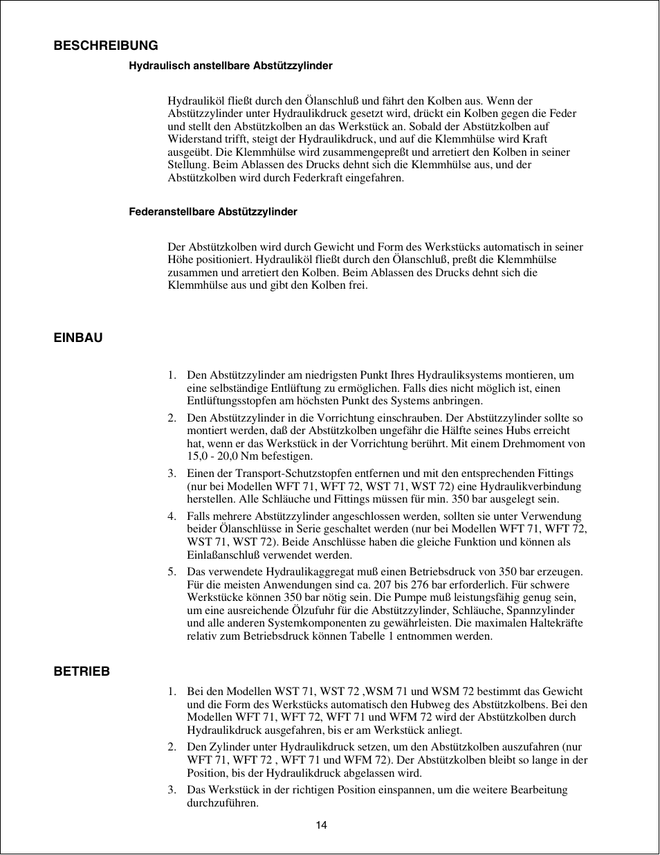 Enerpac WST-72 User Manual | Page 14 / 48