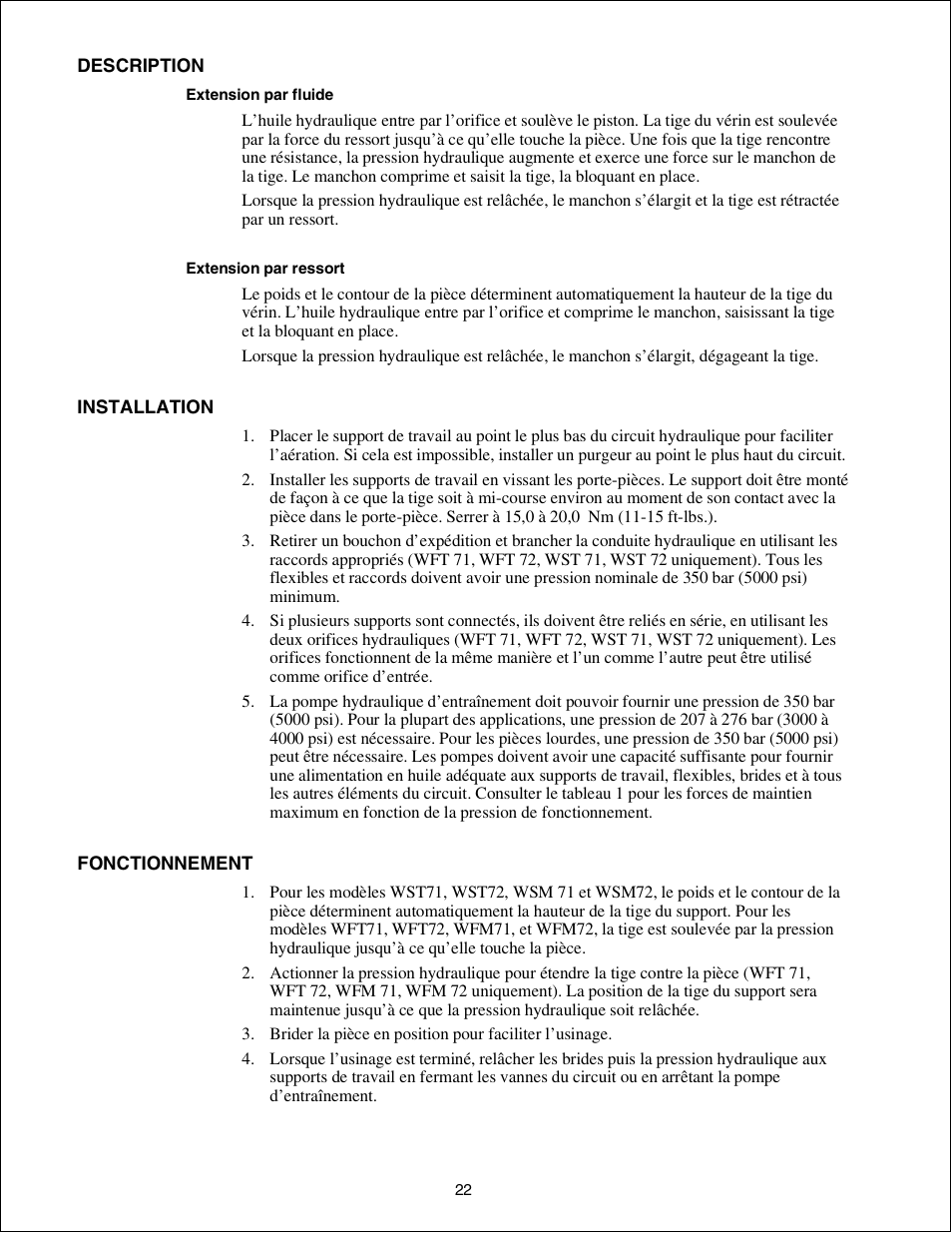 Enerpac WST-72 User Manual | Page 22 / 48