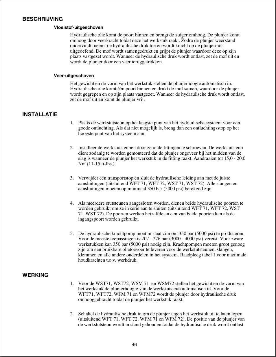 Enerpac WST-72 User Manual | Page 46 / 48