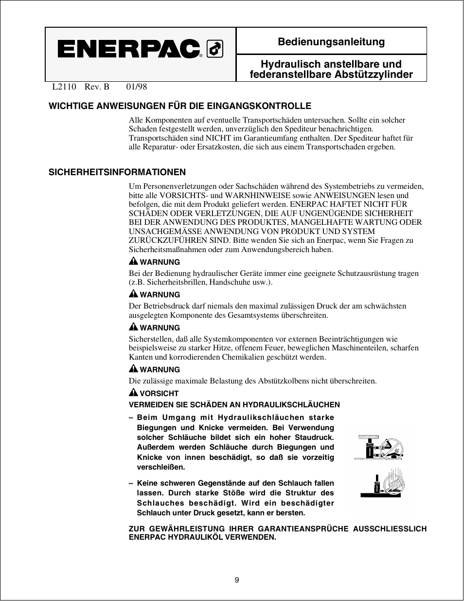 Enerpac WST-72 User Manual | Page 9 / 48