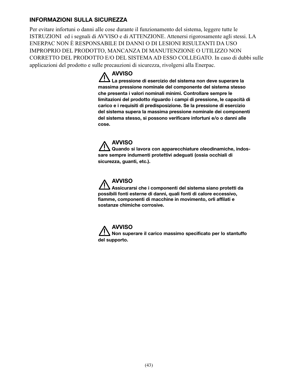 Enerpac WSL-442 User Manual | Page 43 / 60