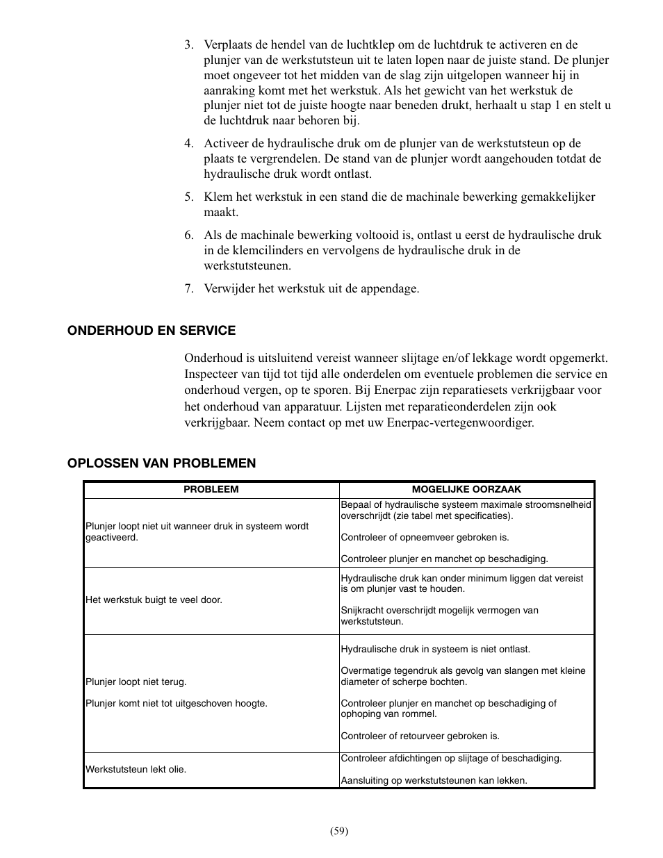 Enerpac WSL-442 User Manual | Page 59 / 60