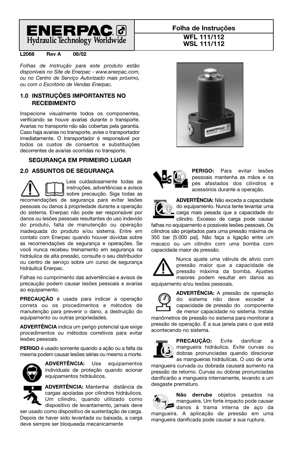 Enerpac WSL-112 User Manual | Page 31 / 40