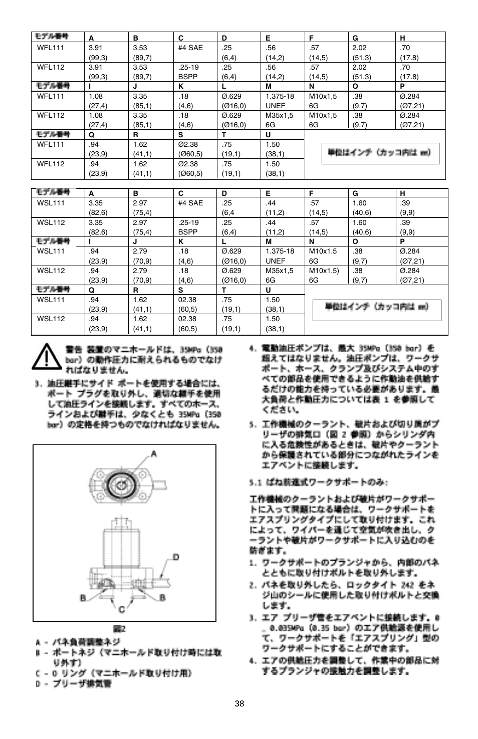 Enerpac WSL-112 User Manual | Page 38 / 40