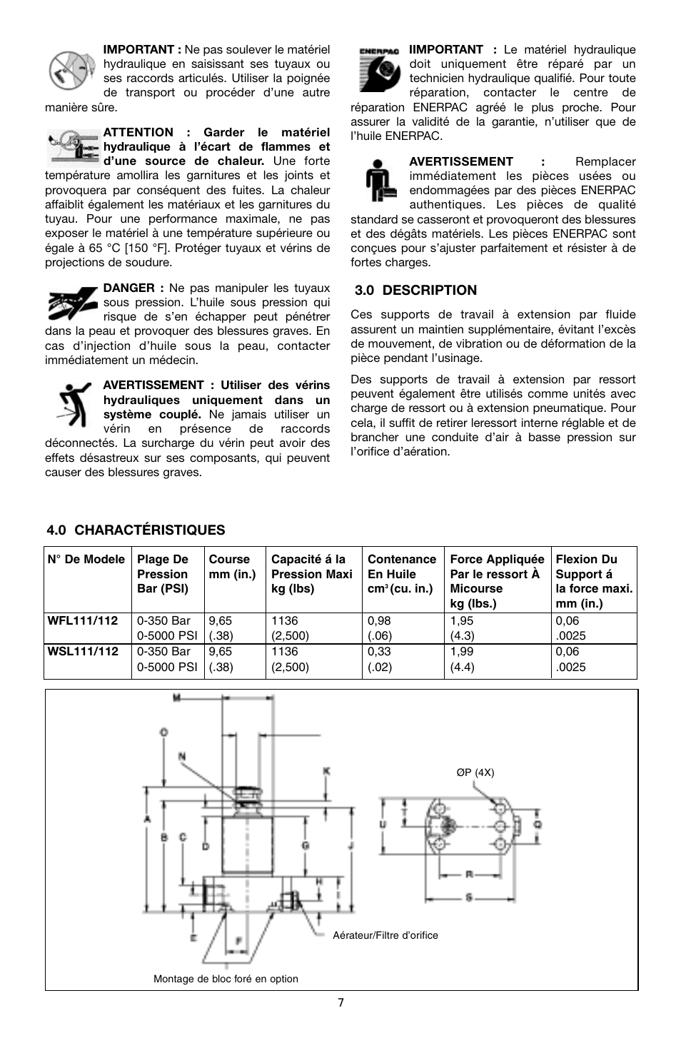 Enerpac WSL-112 User Manual | Page 7 / 40