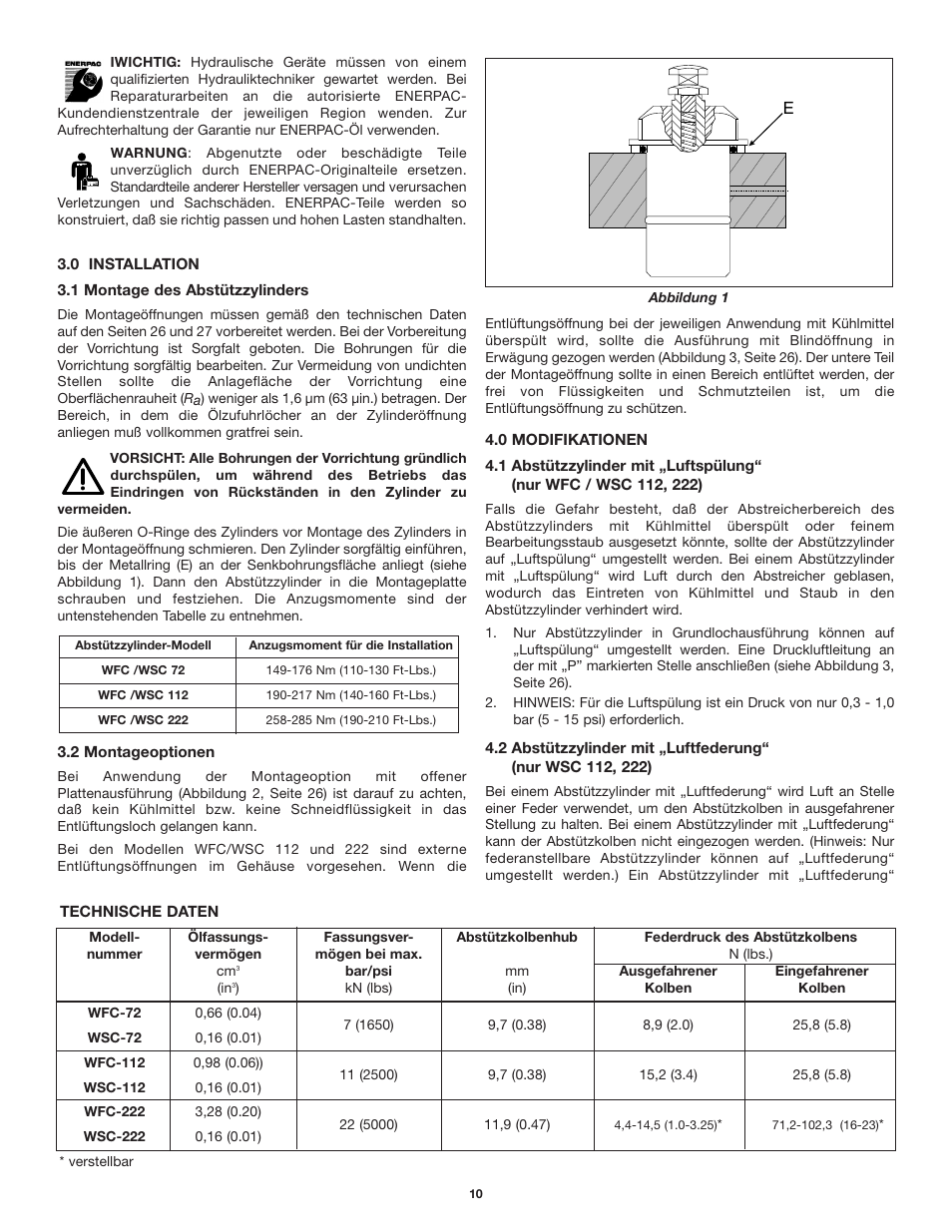 Enerpac WSC-112 User Manual | Page 10 / 32