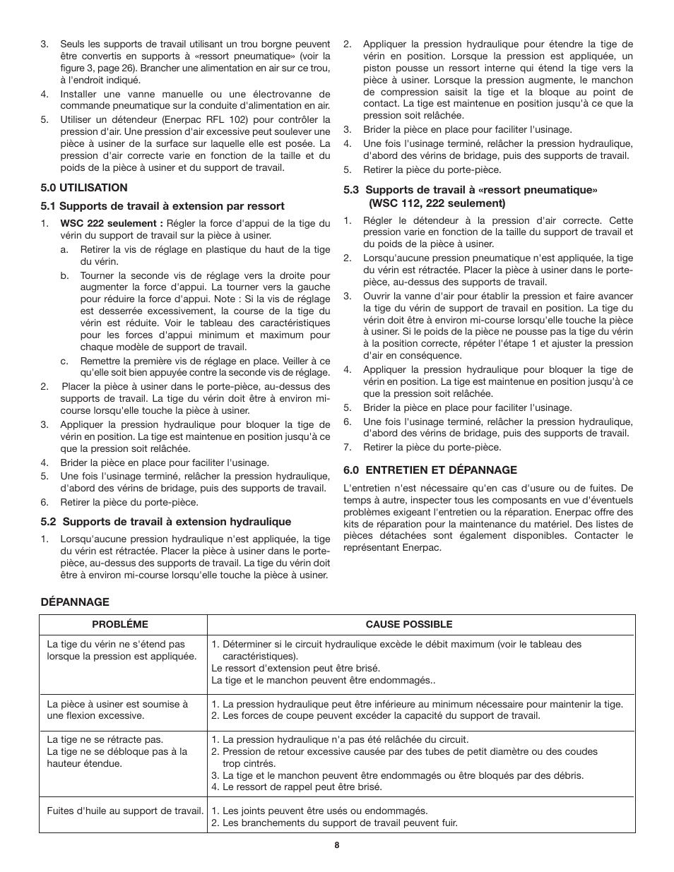 Enerpac WSC-112 User Manual | Page 8 / 32