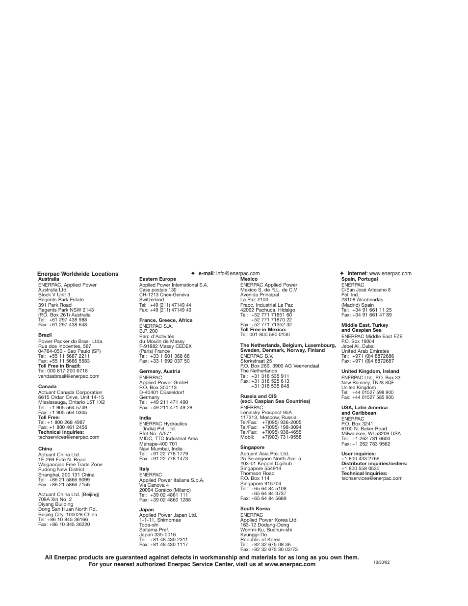 Enerpac ASC-Series User Manual | Page 4 / 4