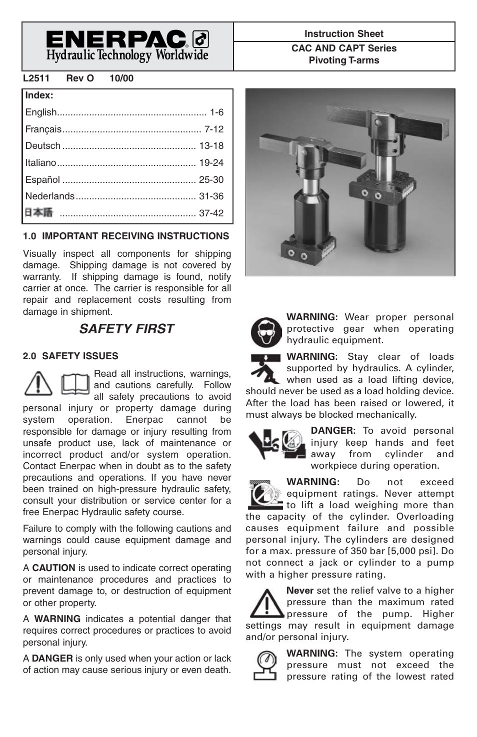 Enerpac CAPT-Series User Manual | 44 pages