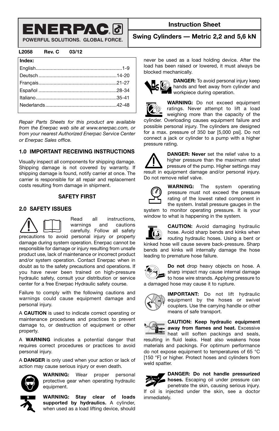 Enerpac ST-52 User Manual | 48 pages