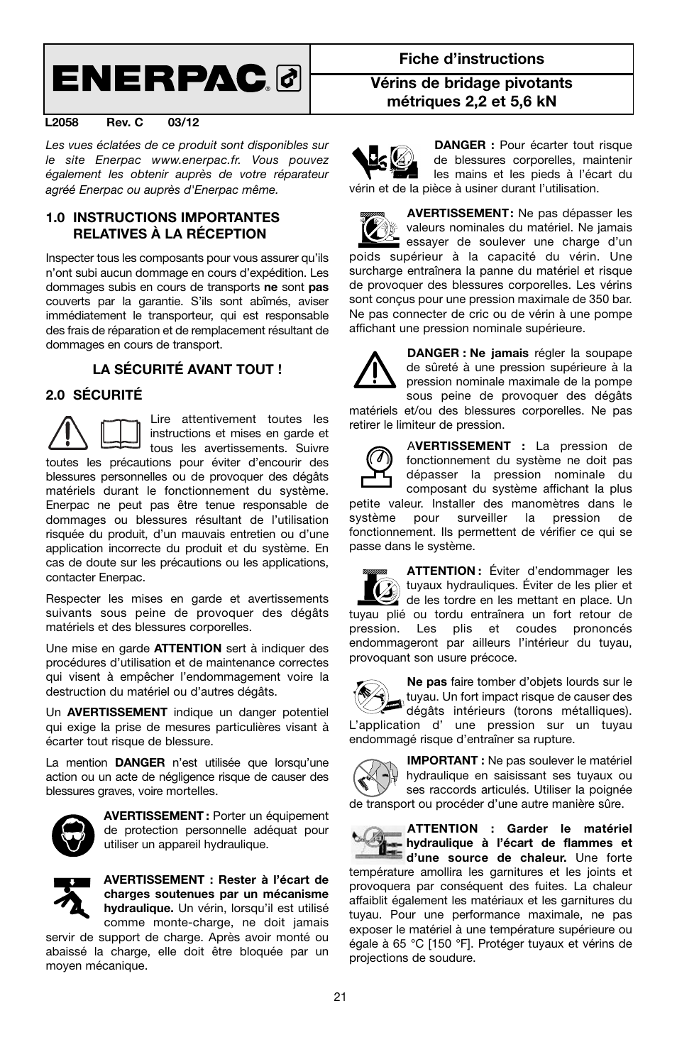 Enerpac ST-52 User Manual | Page 21 / 48