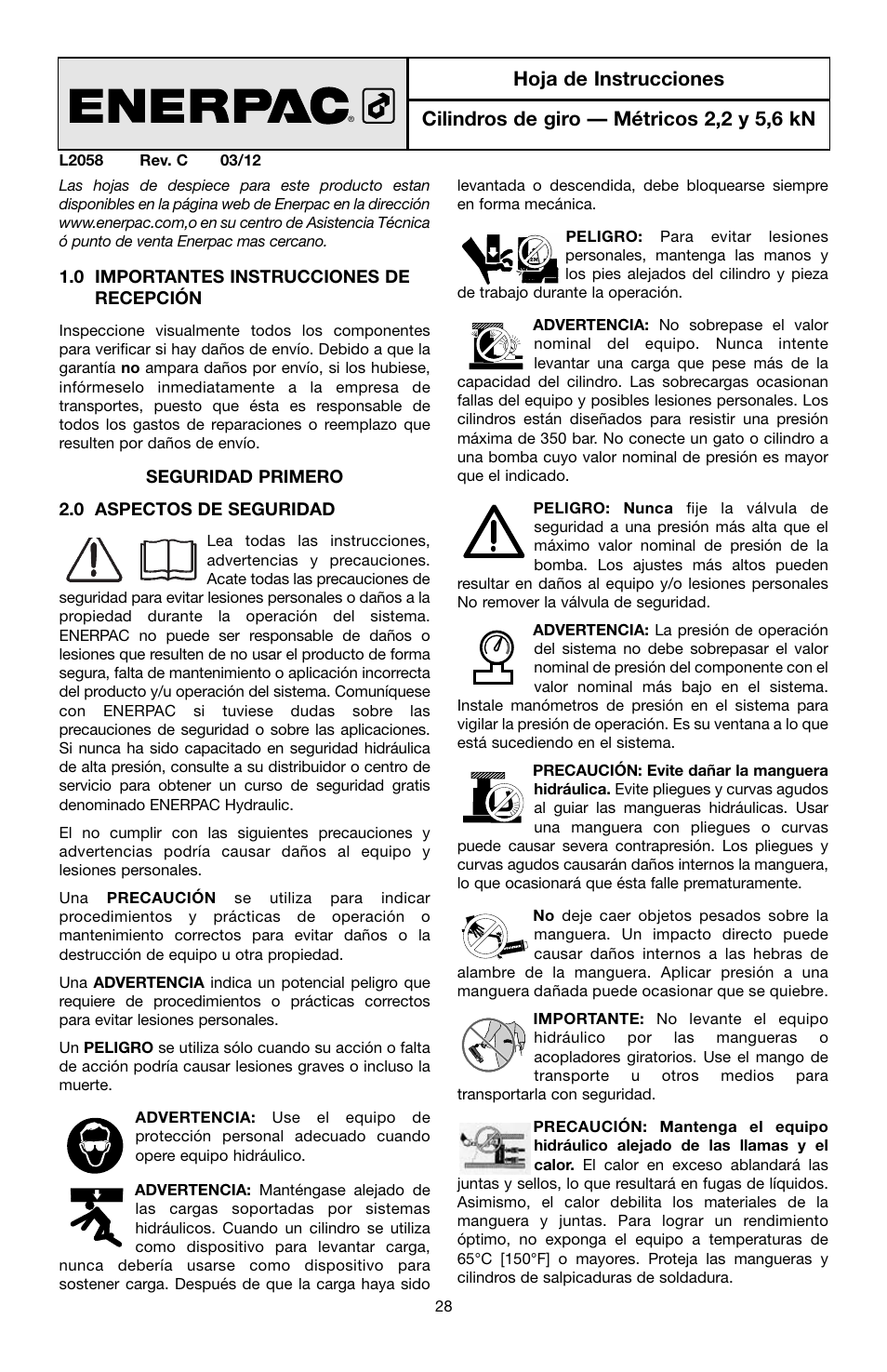 Enerpac ST-52 User Manual | Page 28 / 48