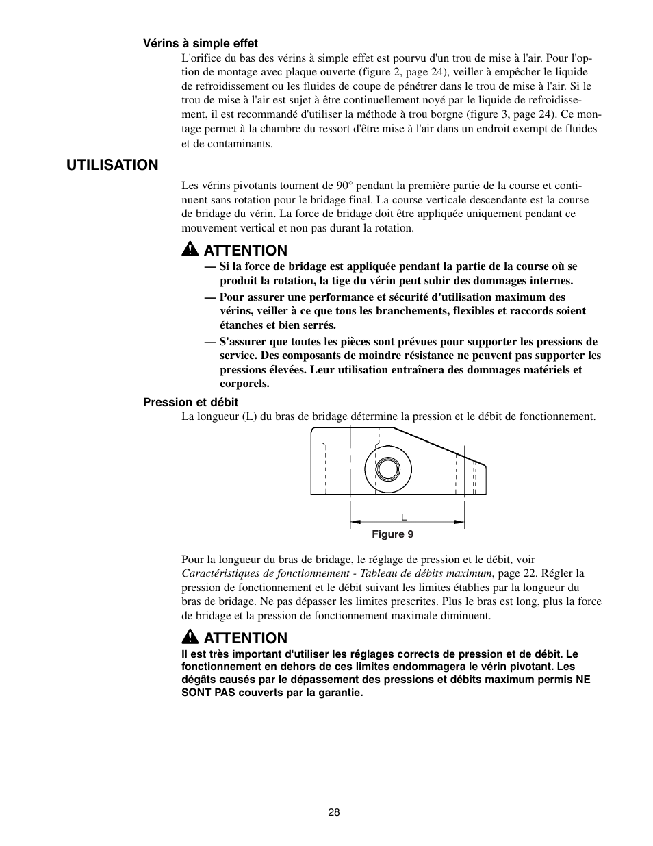 Utilisation, Attention | Enerpac SC-Series User Manual | Page 28 / 64