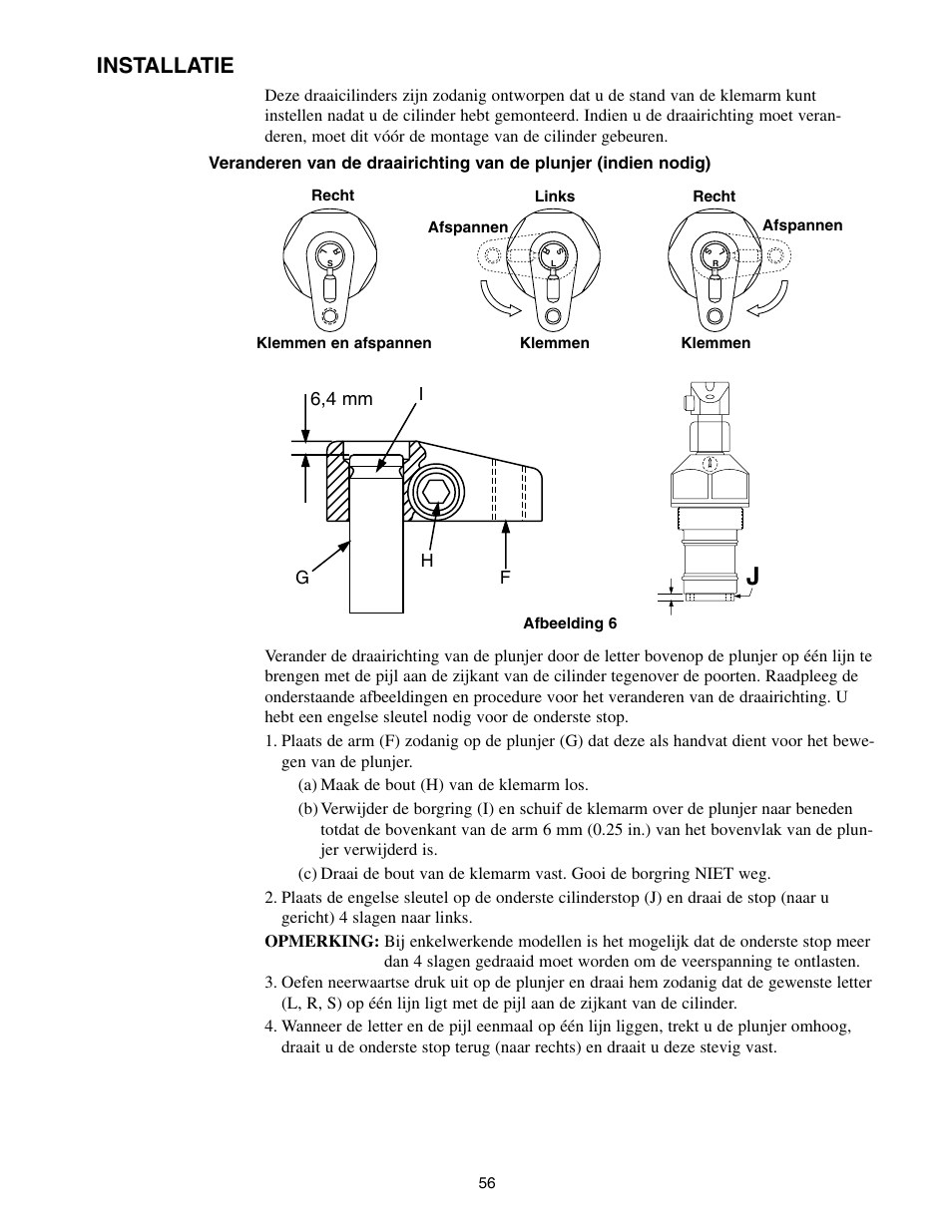 Installatie | Enerpac SC-Series User Manual | Page 56 / 64