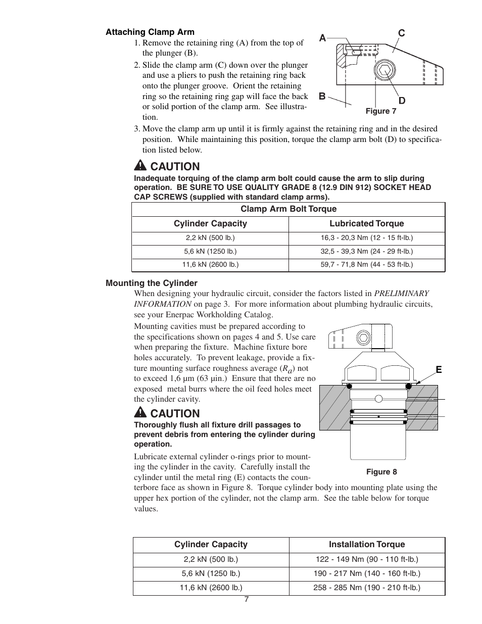 Caution | Enerpac SC-Series User Manual | Page 7 / 64